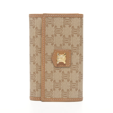 CELINE Macadam PVC Key holder  PVC beige WS25393