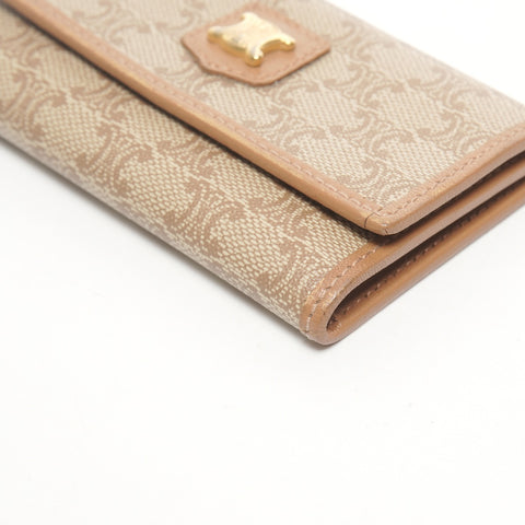 CELINE Macadam PVC Key holder  PVC beige WS25393