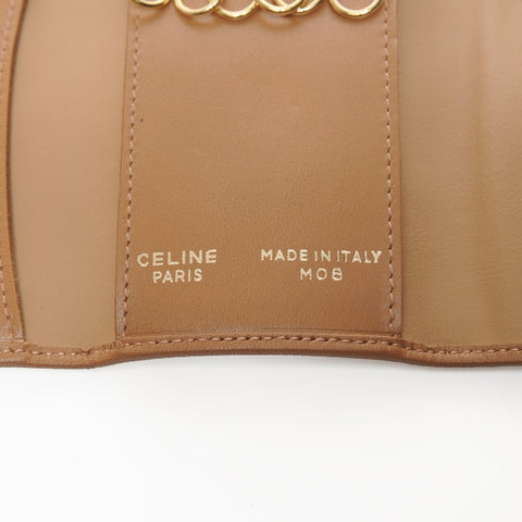 CELINE Macadam PVC Key holder  PVC beige WS25393