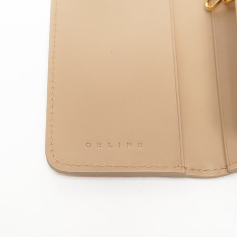 CELINE Macadam PVC Key holder  PVC beige WS25394