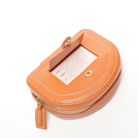 LOEWE Leather Jewelry Case Pouch leather Orange WS25395