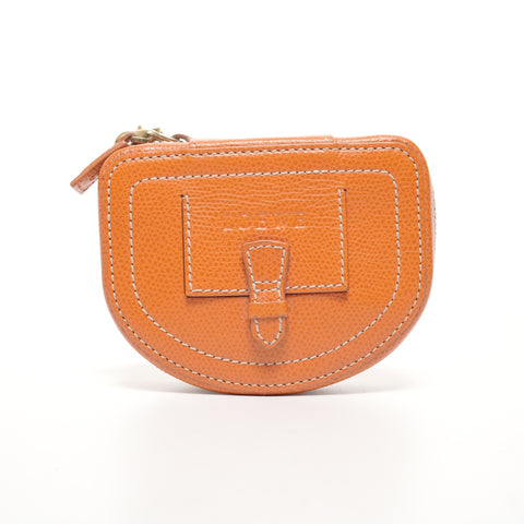 LOEWE Leather Jewelry Case Pouch leather Orange WS25395