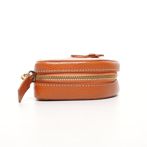 LOEWE Leather Jewelry Case Pouch leather Orange WS25395
