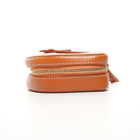 LOEWE Leather Jewelry Case Pouch leather Orange WS25395