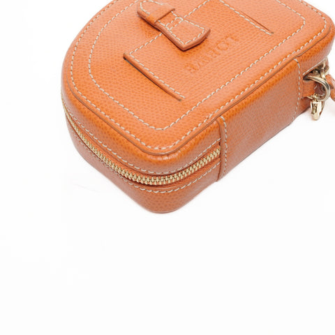 LOEWE Leather Jewelry Case Pouch leather Orange WS25395