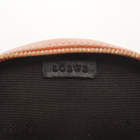 LOEWE Leather Jewelry Case Pouch leather Orange WS25395
