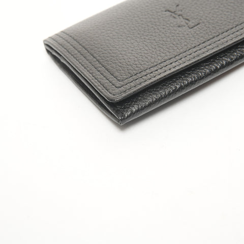YVES SAINT LAURENT leather logo Card Case leather black WS25397