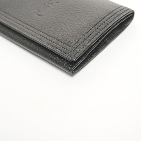 YVES SAINT LAURENT leather logo Card Case leather black WS25397