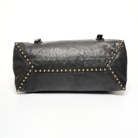 PRADA Leather studs 2way Shoulder Bag black WS25398