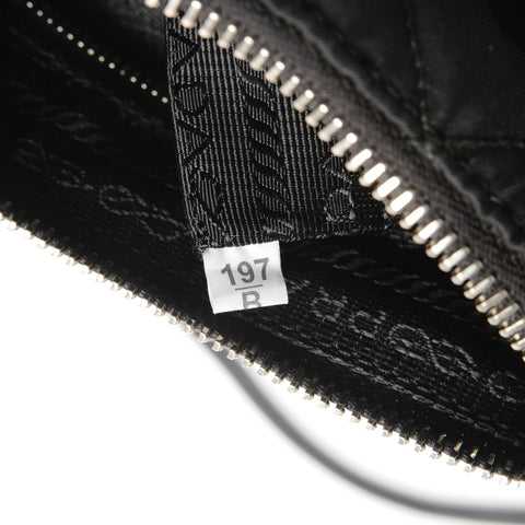 PRADA TESSUTO IMPUNTU Nylonkette 2-Wege-Mini-Stepptasche Umhängetasche schwarz WS25401