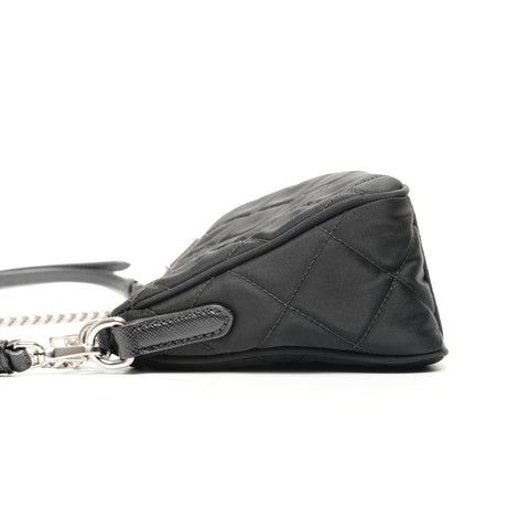PRADA TESSUTO IMPUNTU Nylon Chain 2-way Mini Quilted Bag Shoulder Bag black WS25401