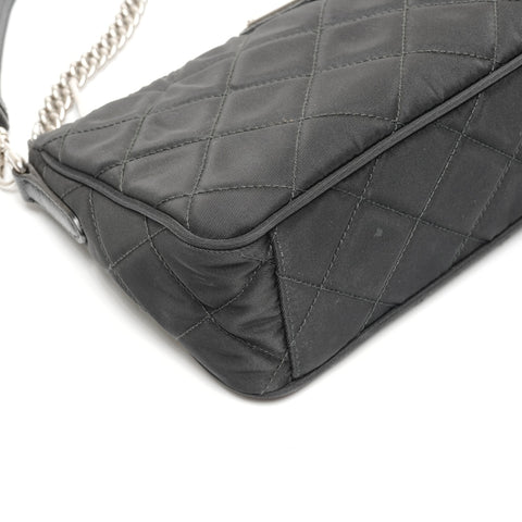 PRADA TESSUTO IMPUNTU Nylon Chain 2-way Mini Quilted Bag Shoulder Bag black WS25401