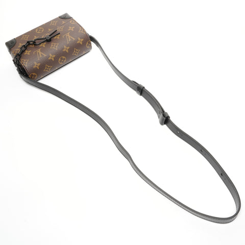 LOUIS VUITTON 2021-2025 Monogram Steamer Tragbare Geldbörse Umhängetasche Braun WS25406