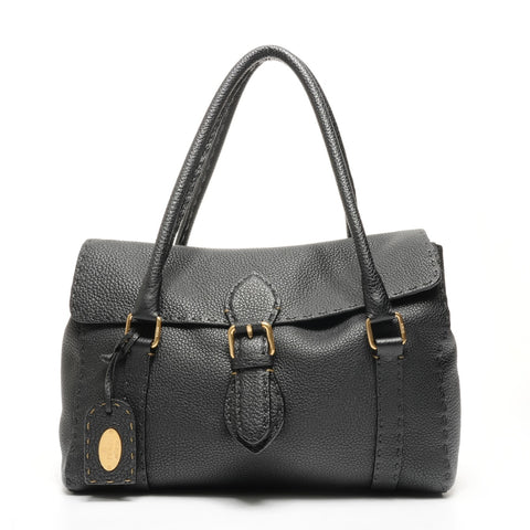 FENDI Celeria leather Handbag black WS25410