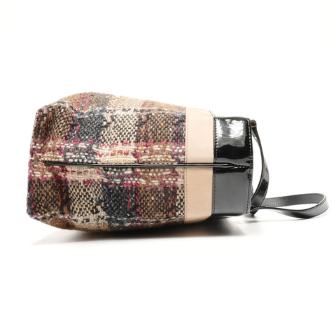 BURBERRY Tweed Wool PVB Handbag beige WS25411