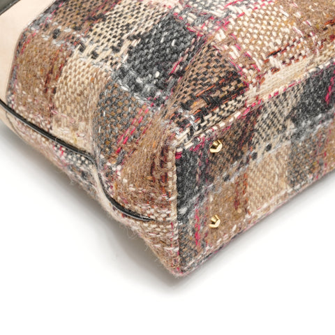 BURBERRY Tweed Wool PVB Handbag beige WS25411