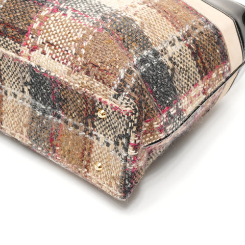 BURBERRY Tweed Wool PVB Handbag beige WS25411