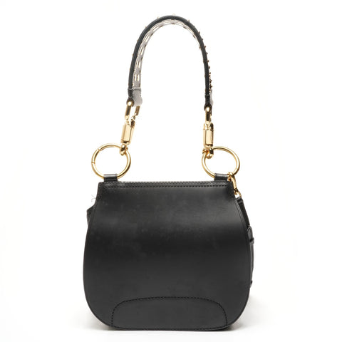 BURBERRY Baby Bridle Studded Leather Shoulder Bag black WS25413