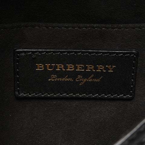 BURBERRY Baby Bridle Studded Leather Shoulder Bag black WS25413