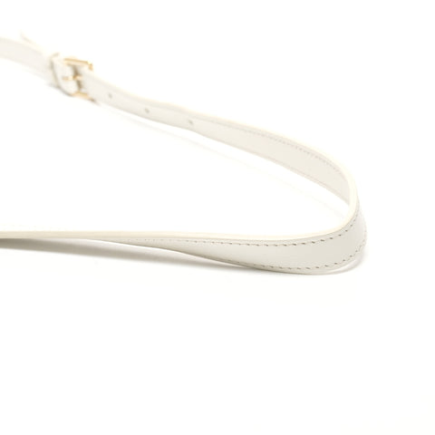 CELINE Triomphe PVB Camera Bag White with Logo Shoulder Bag Black White WS25414