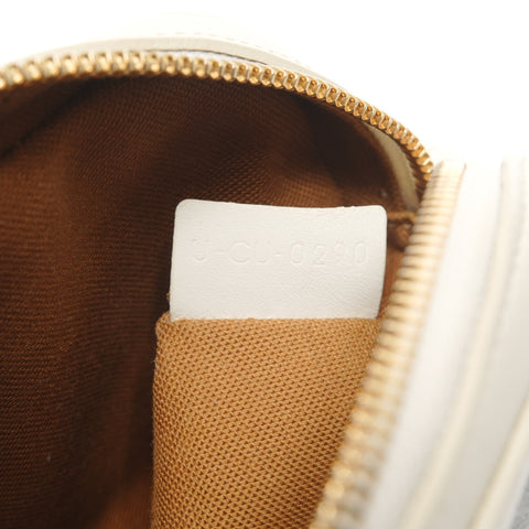 CELINE Triomphe PVB Camera Bag White with Logo Shoulder Bag Black White WS25414