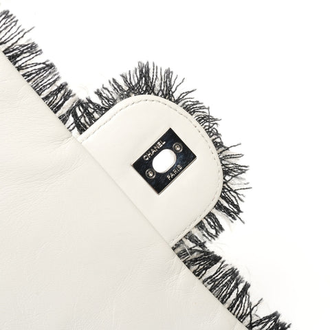 CHANEL No. 14 1996-1997 Wool Flap Tweed Chain Shoulder Bag gray WS25416