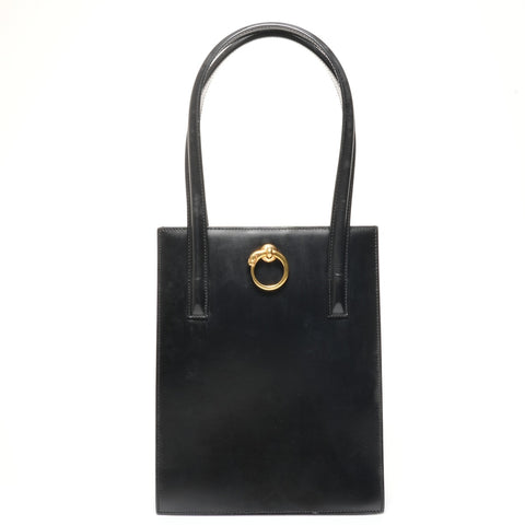CARTIER Leather PANTHERE Tote Bag black WS25417