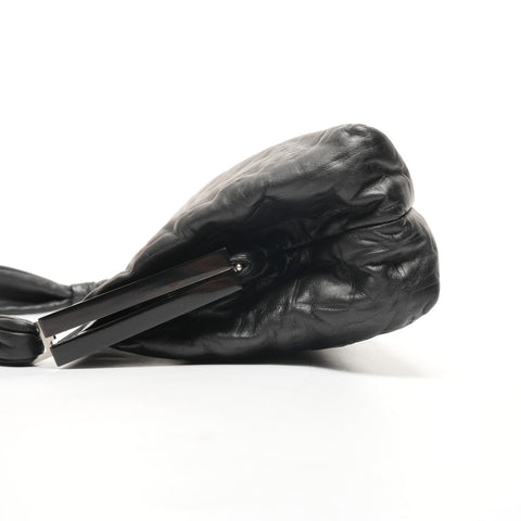 CHANEL Chocobar Leather One Belt No. 7 2002-2003 Shoulder Bag black WS25418