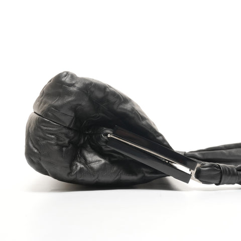 CHANEL Chocobar Leather One Belt No. 7 2002-2003 Shoulder Bag black WS25418