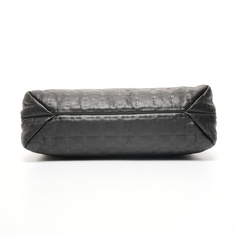 CHANEL Chocobar Leather One Belt No. 7 2002-2003 Shoulder Bag black WS25418