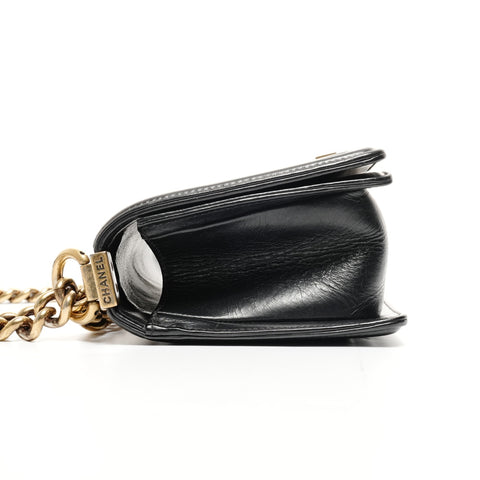 CHANEL Mini Boy Chain 17 series 2012-2013 Shoulder Bag black WS25419