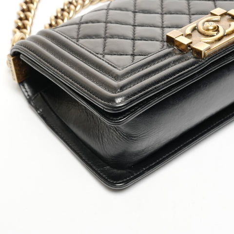 CHANEL Mini Boy Chain 17 series 2012-2013 Shoulder Bag black WS25419