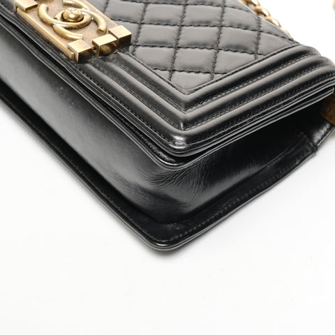 CHANEL Mini Boy Chain 17 series 2012-2013 Shoulder Bag black WS25419