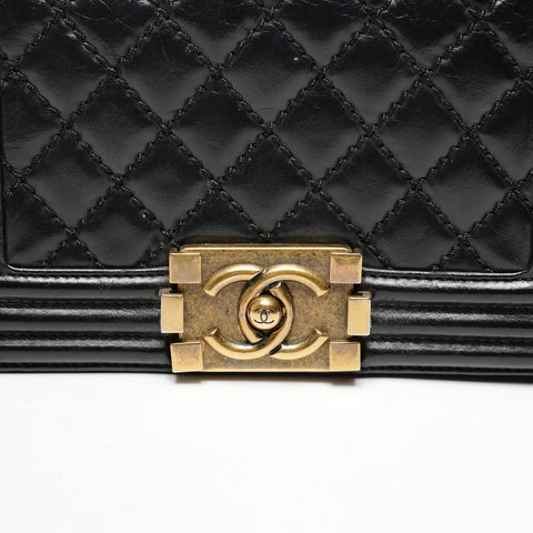 CHANEL Mini Boy Chain 17 series 2012-2013 Shoulder Bag black WS25419