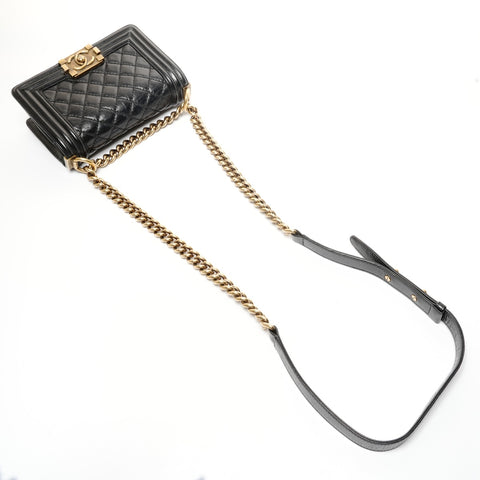 CHANEL Mini Boy Chain 17 series 2012-2013 Shoulder Bag black WS25419