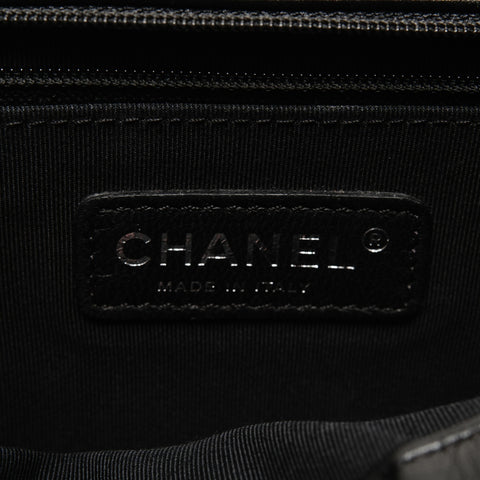 CHANEL Boy SilverMetal 19th series 2014 Shoulder Bag black WS25420