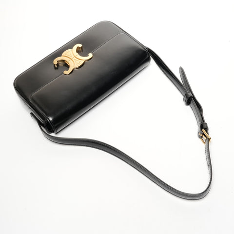 CELINE East West Triomphe Shoulder Bag black WS25421