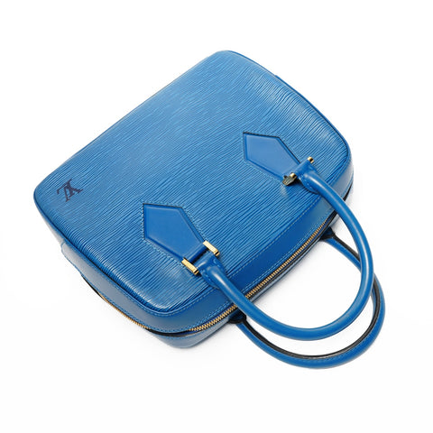 LOUIS VUITTON 1998 Epi Sablon Handbag blue WS25423