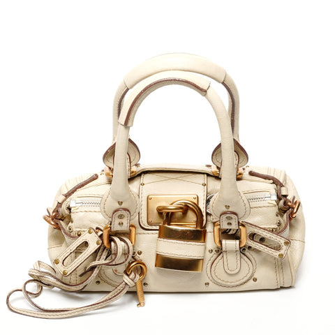 Chloe Paddington Leather Small Handbag beige WS25429