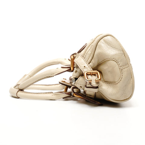 Chloe Paddington Leder Kleine Handtasche beige WS25429