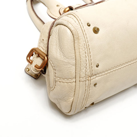 Chloe Paddington Leather Small Handbag beige WS25429