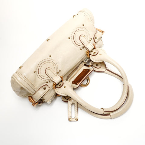 Chloe Paddington Leather Small Handbag beige WS25429