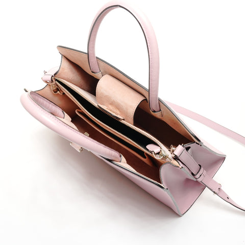 BVLGARI 2-way leather Isabella Rossellini Handbag pink WS25430