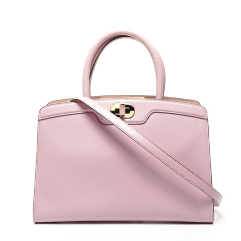 BVLGARI 2-way leather Isabella Rossellini Handbag pink WS25430