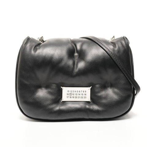 Maison Margiela Glam Slam Flap Small Lambskin Shoulder Bag black WS25431