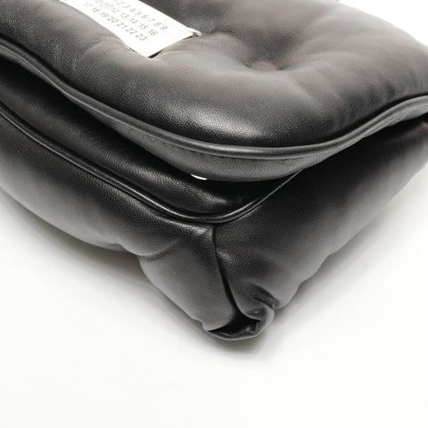 Maison Margiela Glam Slam Flap Small Lambskin Shoulder Bag black WS25431