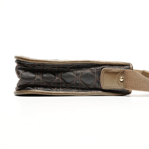 Christian Dior Cannage nylon panarea coated canvas Shoulder Bag black WS25432