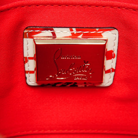 Christian Louboutin Ruby Tag Patent Leather 2-Way Clutch Bag Shoulder Bag multicolor WS25433