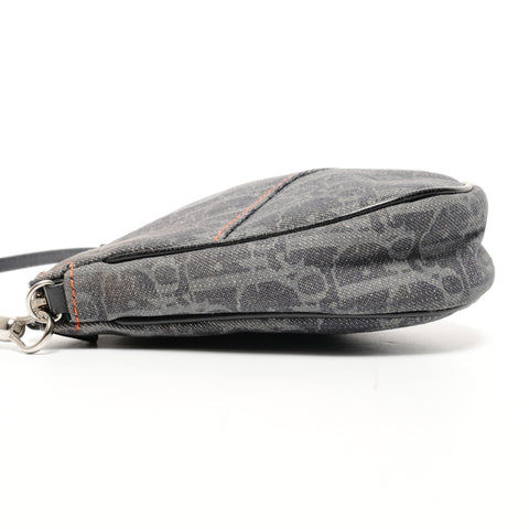 Christian Dior Trotter denim saddlebag Shoulder Bag Navy WS25435