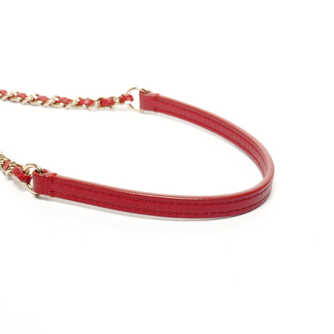 CHANEL 28th series 2019 Caviar and Lambskin Chain Flap Shoulder Bag Red WS25436